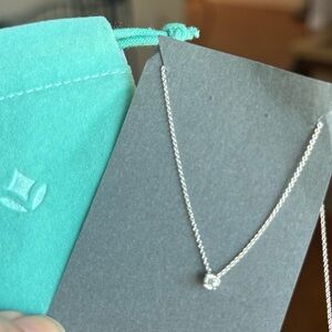 Brilliant Earth Diamond and Sterling Silver Solitaire Necklace